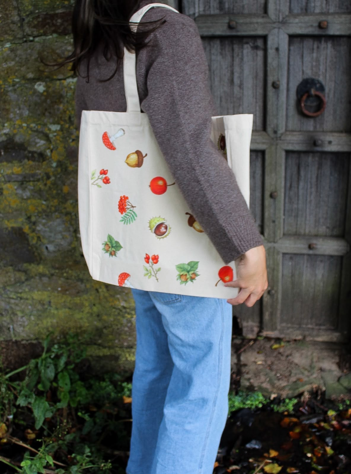 Autumn canvas tote