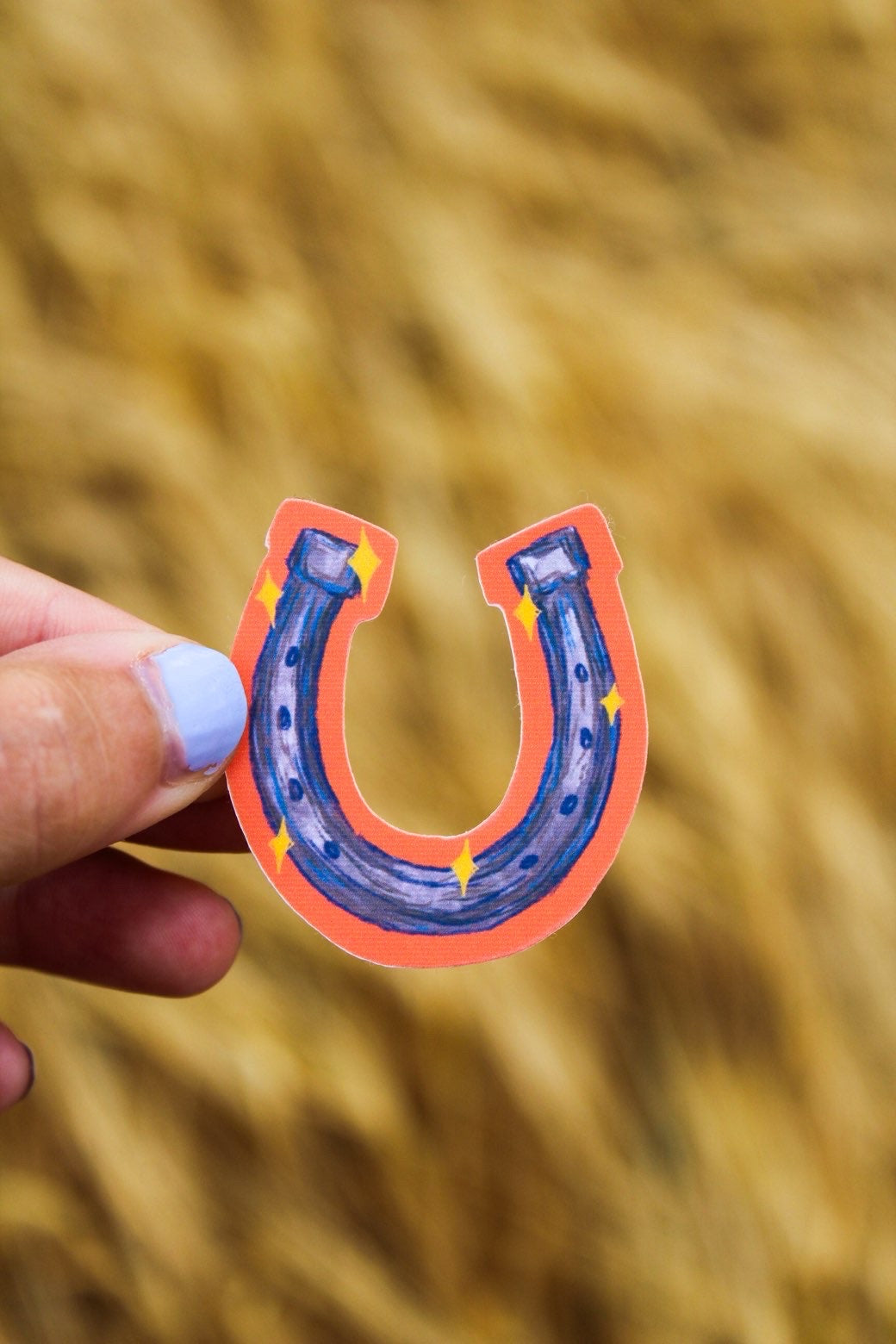 Lucky horseshoe sticker