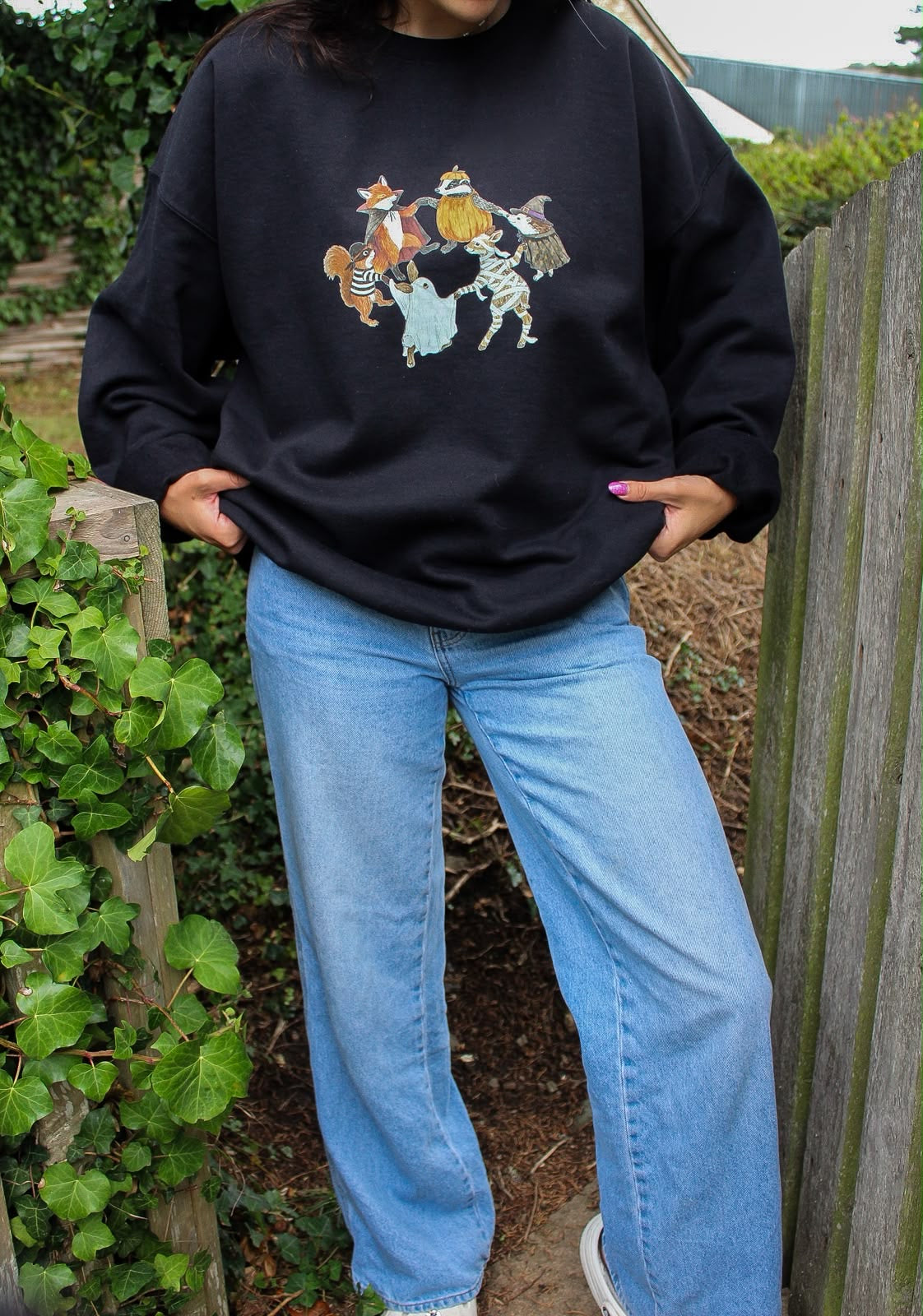 All Hallows’ eve dancing animals sweatshirt