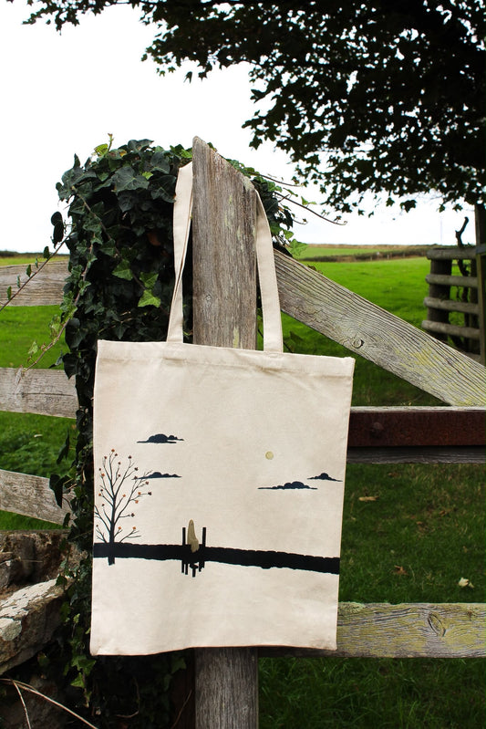 Midnight on All Hallows’ Eve canvas tote