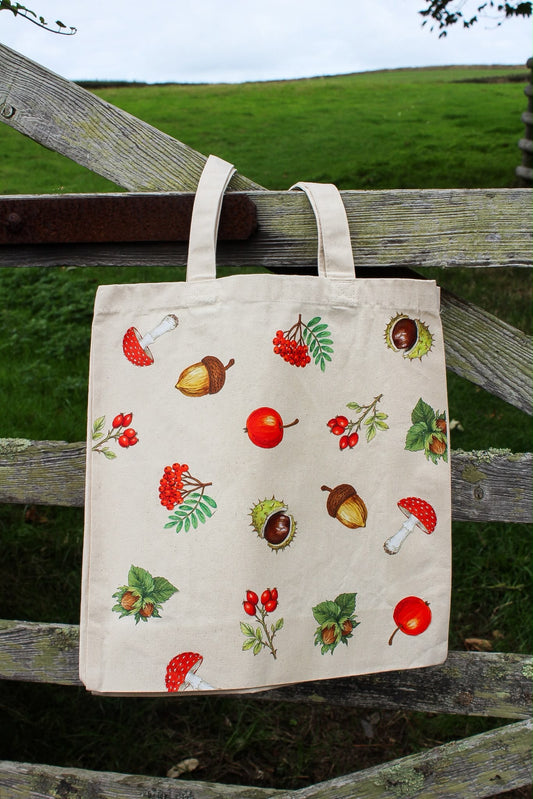 Autumn canvas tote