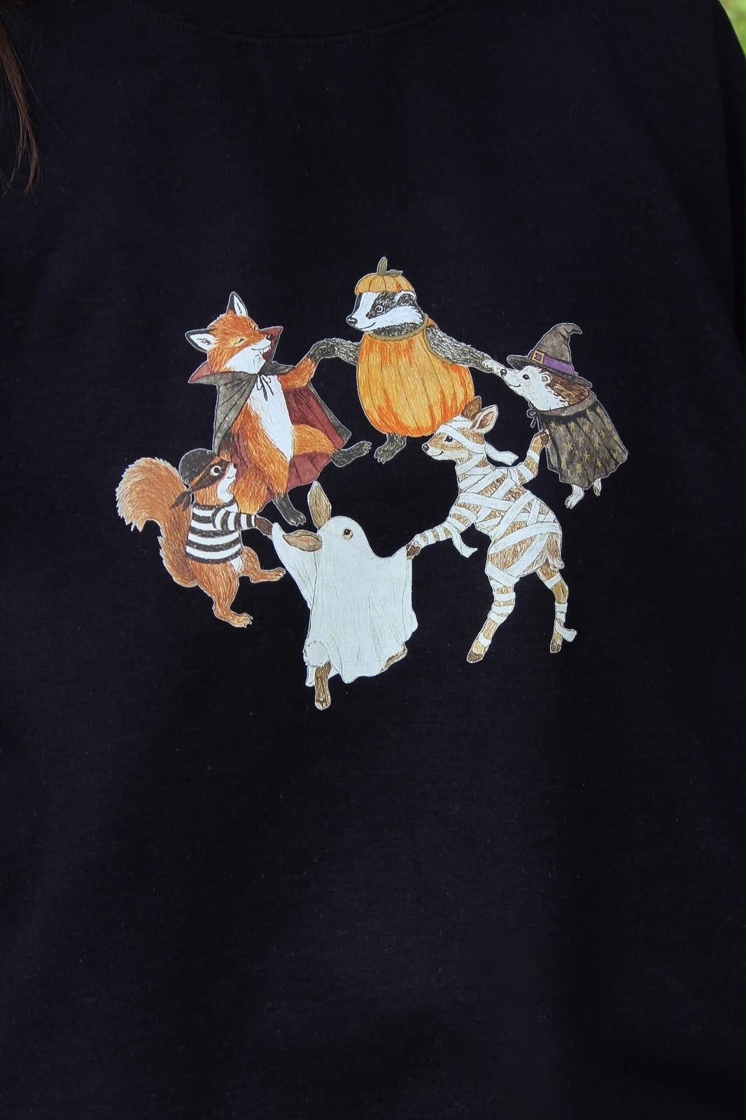 All Hallows’ eve dancing animals sweatshirt