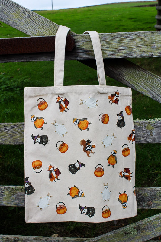 Woodland All Hallows’ Eve Canvas Tote Bag