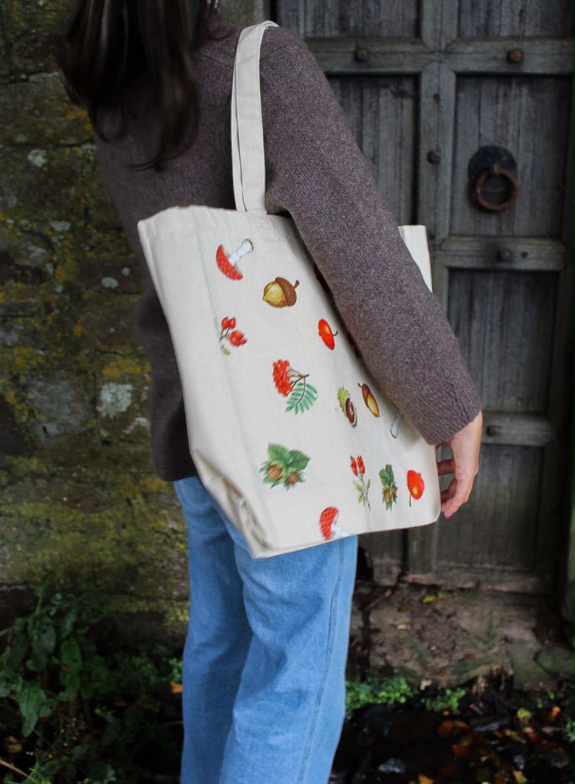 Autumn canvas tote
