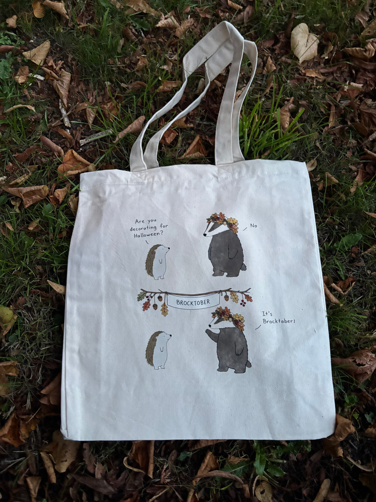 Brocktober Canvas tote bag