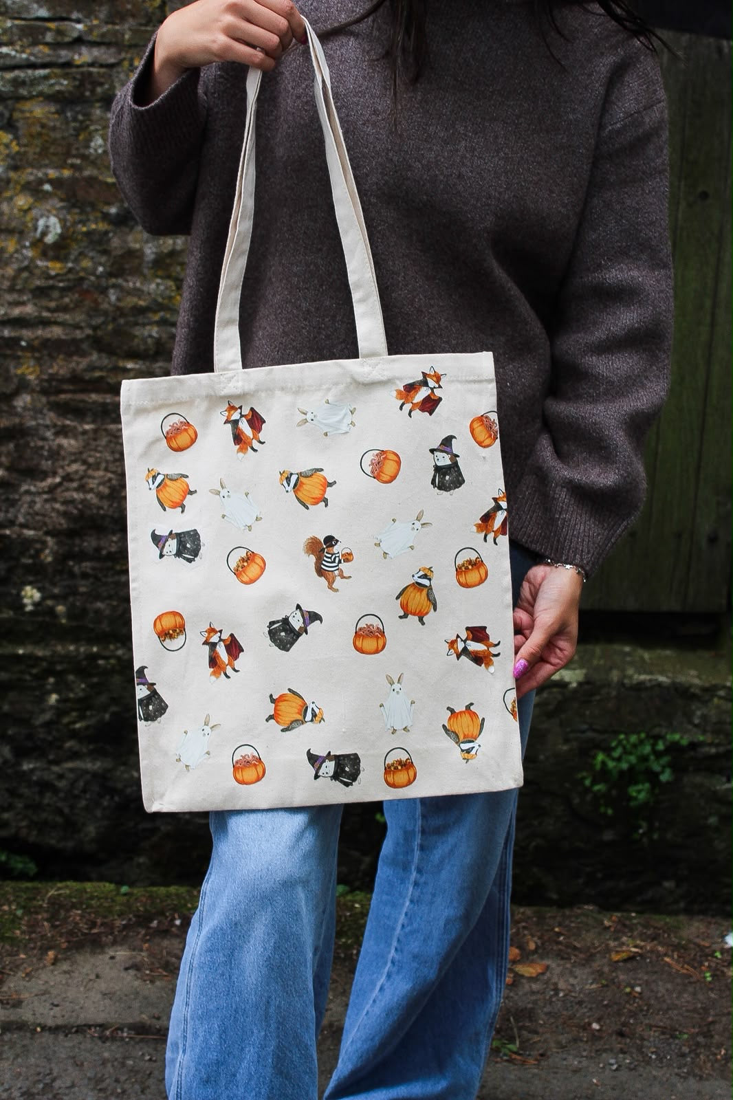 Woodland All Hallows’ Eve Canvas Tote Bag